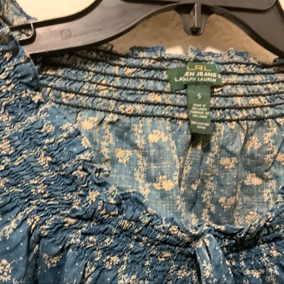 RALPH LAUREN JEANS CO. RALPH LAUREN DENIM 100% COTTON RUSTY BLUE TOP SIZE XL - Picture 3 of 4